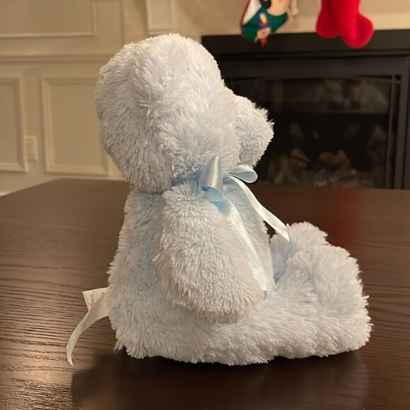 Baby Gund My First Teddy Blue/Bleu 4043950 Excellent Condition 11” long with bow - Picture 5 of 6